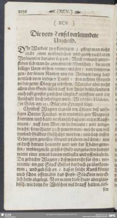 [XCV.] Die vom Teufel verleumdete Unschuld