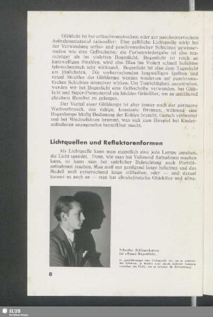 Lichtquellen und Reflektorenformen