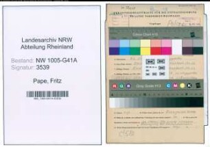 Entnazifizierung Fritz Pape , geb. 07.06.1914 (Polizeibeamter)
