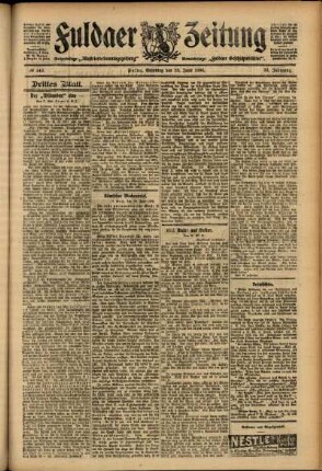 Dritte Ausgabe vom Samstag, den 23. Juni 1906.
