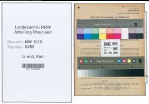 Entnazifizierung Karl Grund , geb. 16.01.1901 (Werkmeister)