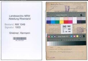 Entnazifizierung Hermann Griebner , geb. 07.11.1885 (Prokurist)