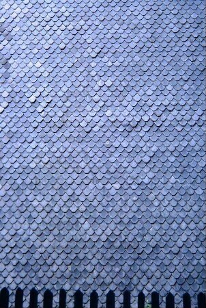 Hauswand mit Beschieferung