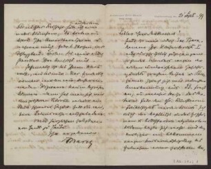 Schreiben an Hermann Muthesius (Brief)