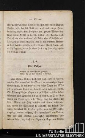 §. 9. DIe Erbsen.