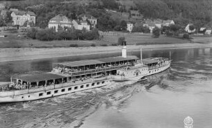 Wehlen. Personen-Seitenraddampfer "Leipzig" (1929, Werft Laubegast)