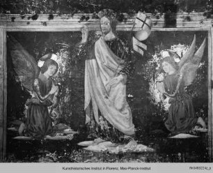 Christusszenen : Auferstehung Christi mit zwei Engeln