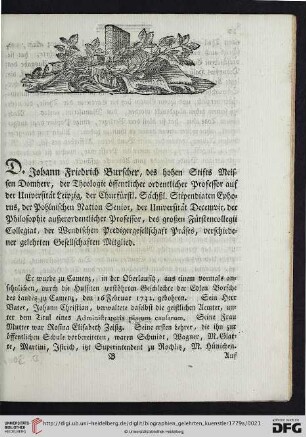 D. Johann Friedrich Burscher