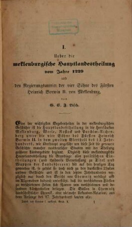 Jahrbücher des Vereins für Mecklenburgische Geschichte und Altertumskunde. 10. 1845