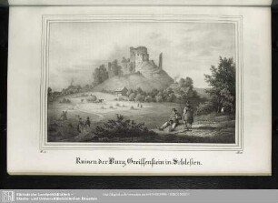 Ruinen der Burg Greiffenstein in Schlesien