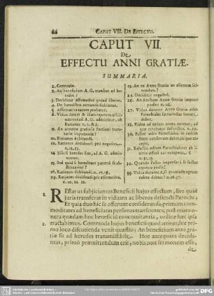 Caput VII. De Effectu Anni Gratiae