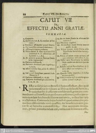 Caput VII. De Effectu Anni Gratiae