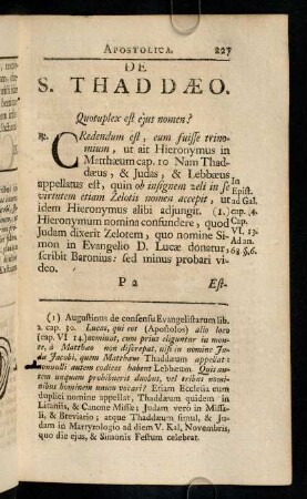 227-233, De S. Thaddaeo.