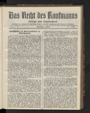 Beilage zum Handelsstand Nr. 11
