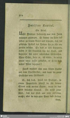 Zwölftes Kapitel. Ein Brief