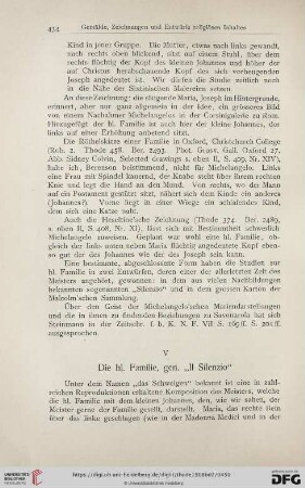 V Die hl. Familie, gen. "Il Silenzio"