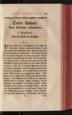 Dritter Abschnitt. Vom Ackerbau insbesondere