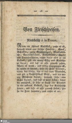 Von Fleischspeisen