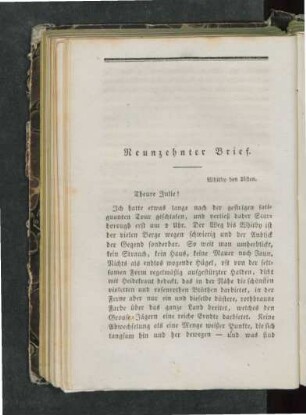 Neunzehnter Brief.