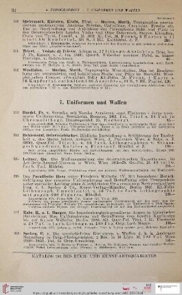 7. Uniformen und Waffen (Nr. 313 - 323)
