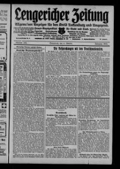 Lengericher Zeitung : allgemeiner Anzeiger für den Kreis Tecklenburg und Umgegend : Amtsblatt für die Aemter Lengerich und Lienen in Westfalen : Haupt-Anzeigenblatt für Stadt und Land : Organ des Landratsamtes und Amtsgericht in Tecklenburg : unabhängige Tageszeitung für die Orte Lengerich, Hohne, Tecklenburg, Ladbergen, Lienen, Kattenvenne, Natrup-Hagen, Brochterbeck, Westerkappeln, Leeden und Ledde