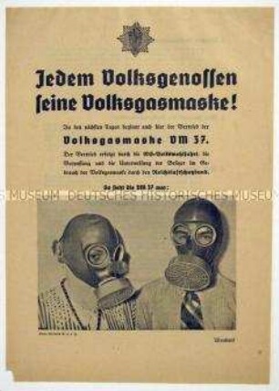Merkblatt zur Handhabung der "Volksgasmaske"