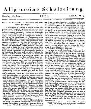 Ueber die Universität in München und ihre neuen Satzungen