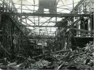 Die zerstörte Gießereihalle III der Borsigwerke in Berlin-Tegel