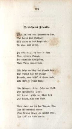 Gretchens Freude.