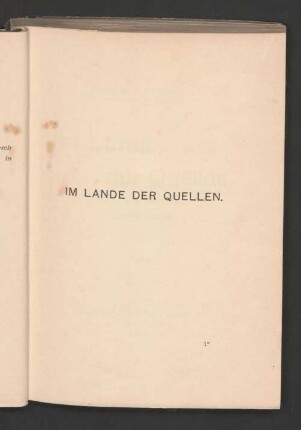 Im Lande der Quellen : Sage u. Dichtung