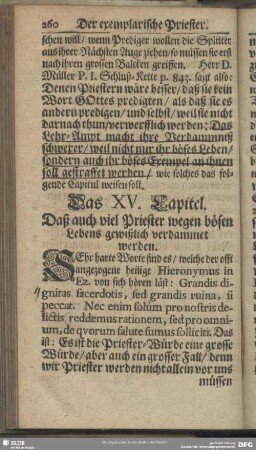 Das XV. Capitel. Daß auch viel Priester wegen bösen Lebens gewißlich verdammet werden