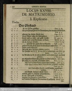 Locus XXVIII. De Matrimonio
