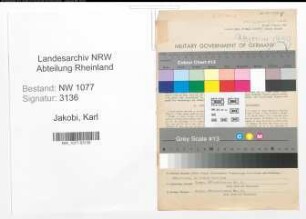 Entnazifizierung Karl Jakobi , geb. 19.07.1897 (Polizist)