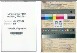 Entnazifizierung Stephanie Nossek , geb. 06.12.1887 (Lehrerin)
