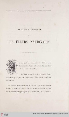 Les Fleurs Politiques et Les Fleurs Nationales