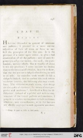 Chap. III: Beauty
