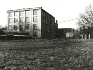 Flöha-Falkenau. Industriebau, Lager der Großhandelsgesellschaft Nahrungs- und Genußmittel (um 1920). Eckansicht