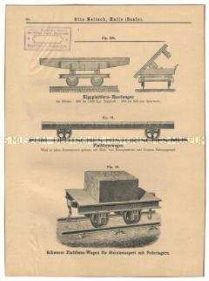 Verschiedene Transport-Schienenwagen