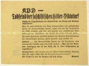 Aufruf der KPD zur Reichstagswahl 1933