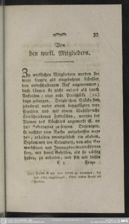 Von den wirkl. Mitgliedern