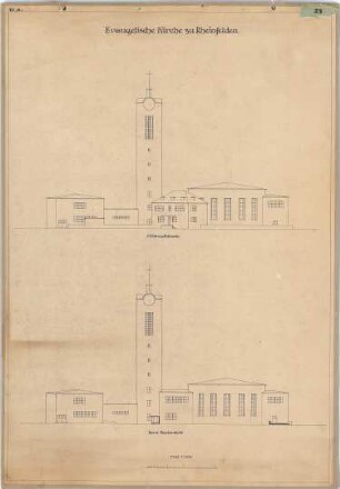 Billing, Hermann; Rheinfelden (Baden-Württemberg); Ev. Kirche - Ansichten (Müssmattstraße, Nord - Westansicht)