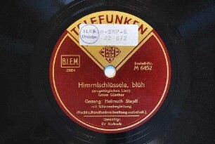 Himmlschlüssela, blüh : erzgebirgisches Lied