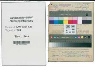 Entnazifizierung Hans Staub , geb. 03.04.1901 (Konstrukteur)