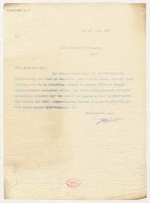 Brief an Heinrich Dessauer : 30.06.1916