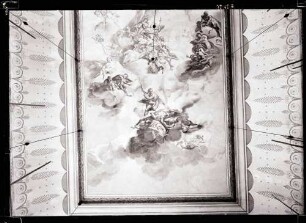 Schloß; Ordenssaal, Deckenbild vor der Restaurierung