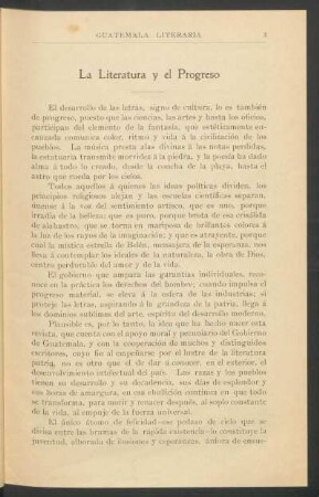 La literatura y el progreso