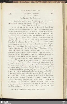 No. 2. Sitzung vom 3. Februar 1882