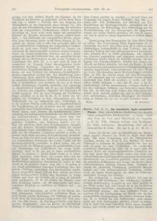 272-274 [Rezension] Boche, K. G., Der preussische legale evangelische Pfarrer. Eine übersichtliche Darstellung des preußischen evangelischen Kirchenrechts. 5. Ausg