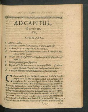 Ad Capitul. Examinata. VII.