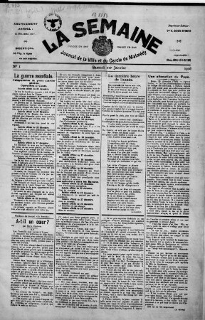 La semaine. 1858-1916